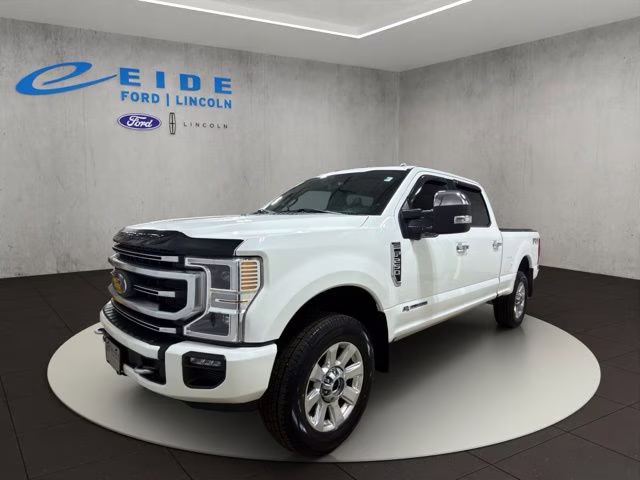 2020 Star White Metallic Tri-Coat Ford Super Duty F-250 SRW Platinum 4X4 Truck