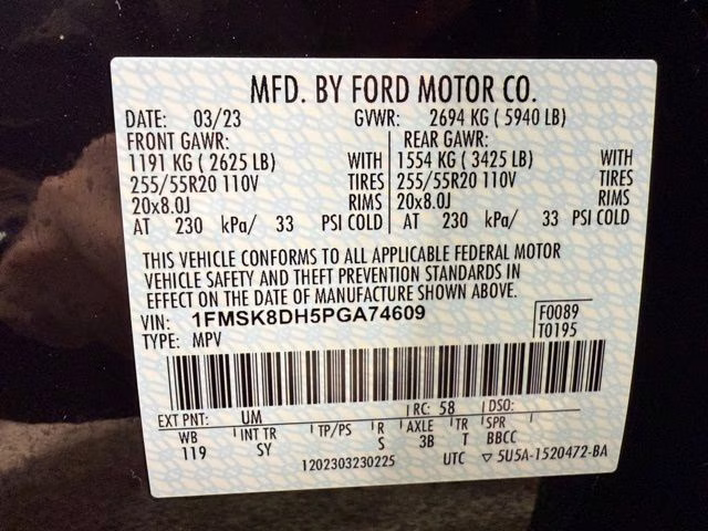 2023 Agate Black Metallic Ford Explorer XLT 4X4 SUV