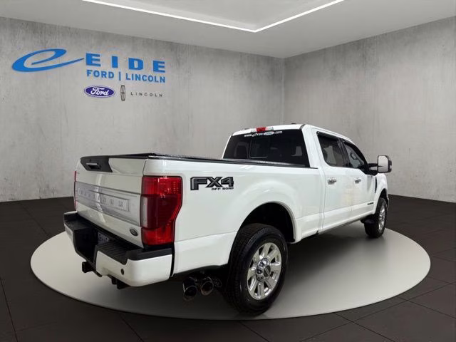 2020 Star White Metallic Tri-Coat Ford Super Duty F-250 SRW Platinum 4X4 Truck