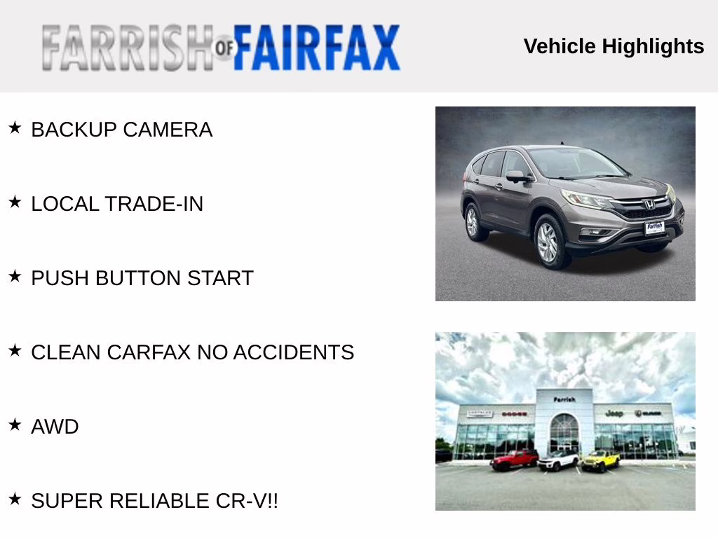 2016 Kona Coffee Metallic Honda CR-V EX AWD SUV