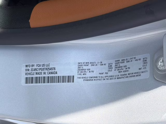 2026 Silver Mist Clearcoat Chrysler Pacifica Pinnacle FWD Van