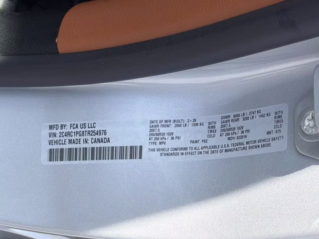 2026 Silver Mist Clearcoat Chrysler Pacifica Pinnacle FWD Van