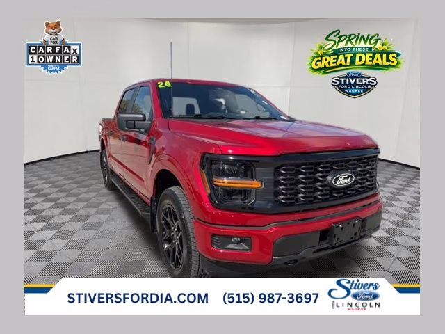 2024 Red Metallic Ford F-150 STX 4X4 Truck