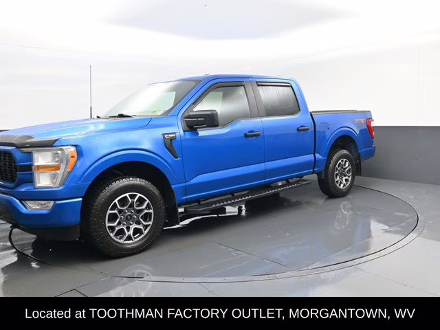 2021 Blue Metallic Ford F-150 XL 4X4 Truck