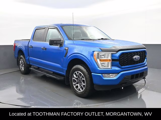 2021 Blue Metallic Ford F-150 XL 4X4 Truck