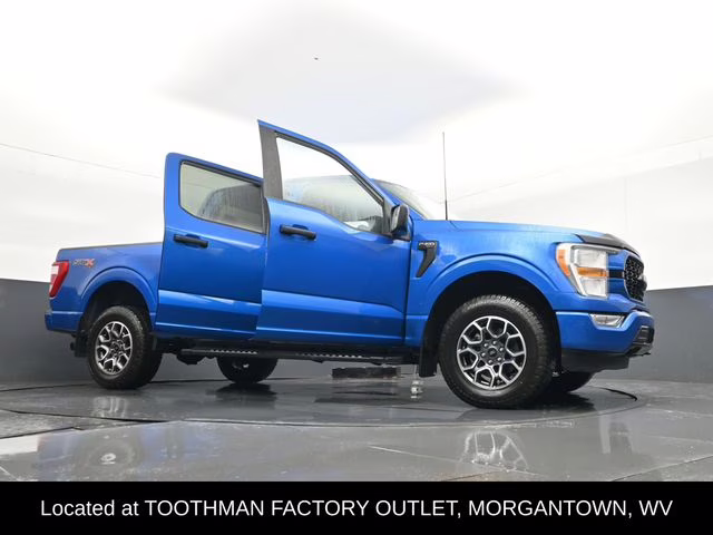 2021 Blue Metallic Ford F-150 XL 4X4 Truck