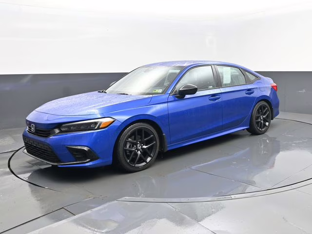2024 Blue Honda Civic Sport FWD Sedan