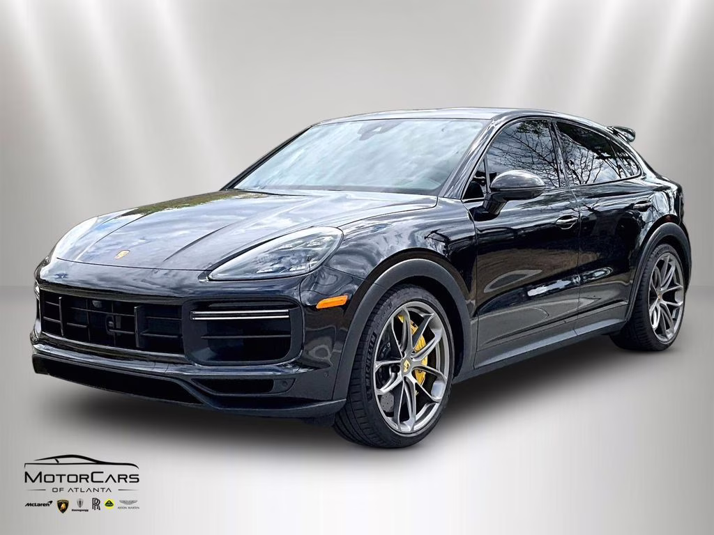 2022 Jet Black Metallic Porsche Cayenne Coupe Turbo GT AWD SUV