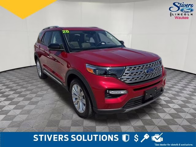2020 Red Metallic Ford Explorer Limited 4X4 SUV