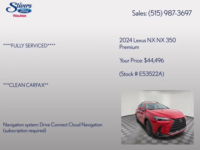 2024 Red Line Lexus NX 350 Premium AWD SUV