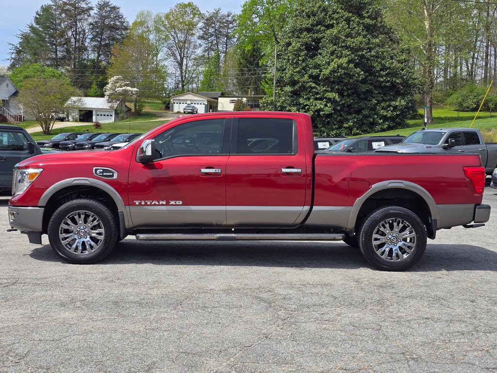 2019 Cayenne Red Metallic Nissan Titan XD Platinum Reserve 4X4 Truck