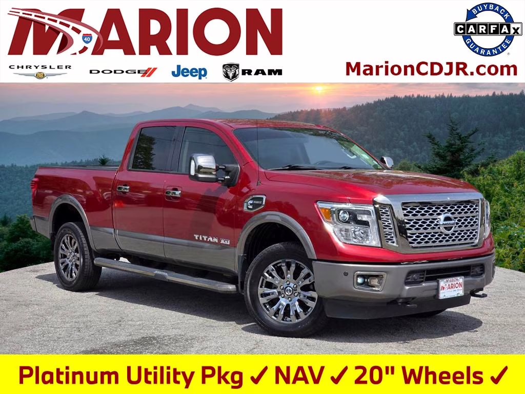2019 Cayenne Red Metallic Nissan Titan XD Platinum Reserve 4X4 Truck