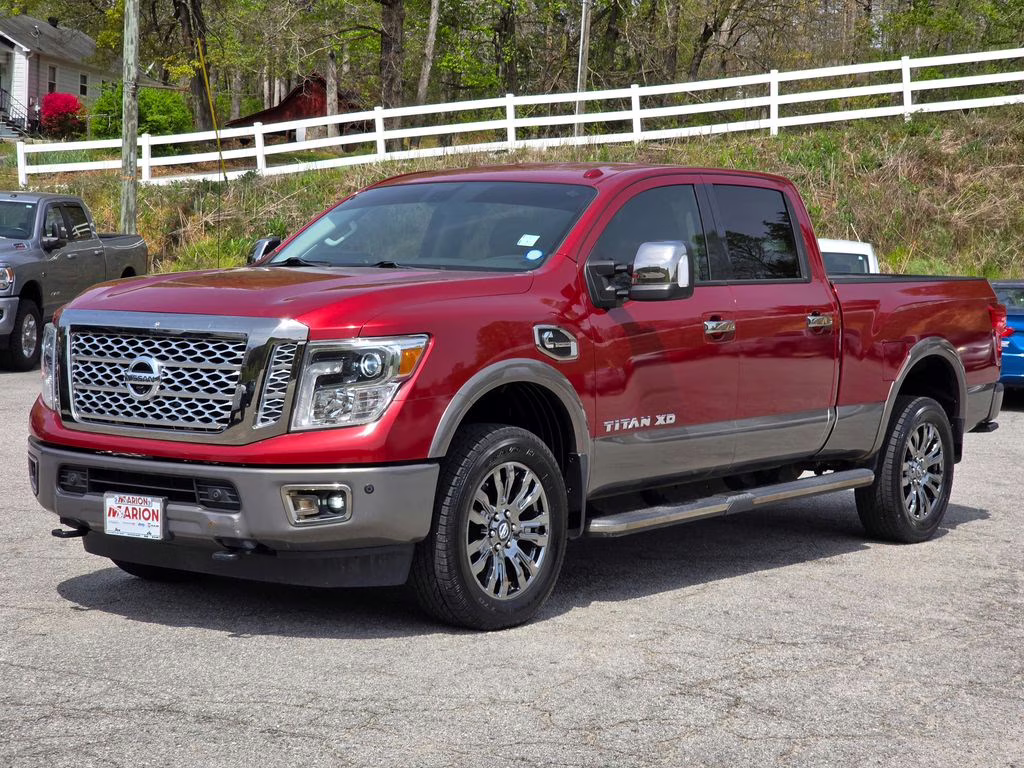 2019 Cayenne Red Metallic Nissan Titan XD Platinum Reserve 4X4 Truck