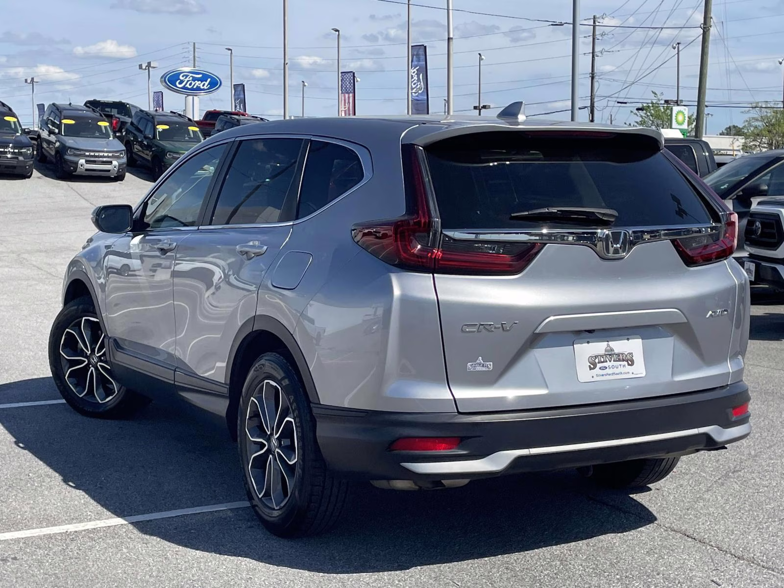 2020 Lunar Silver Metallic Honda CR-V EX AWD SUV