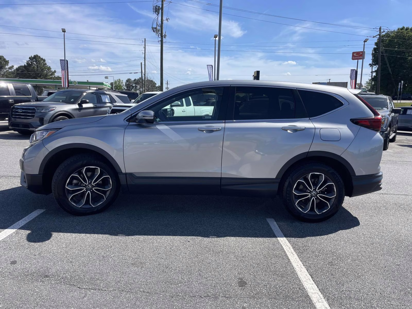 2020 Lunar Silver Metallic Honda CR-V EX AWD SUV