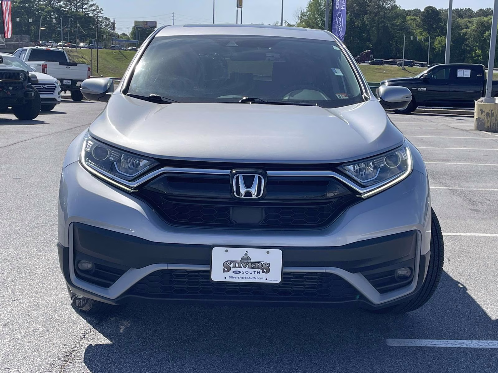2020 Lunar Silver Metallic Honda CR-V EX AWD SUV