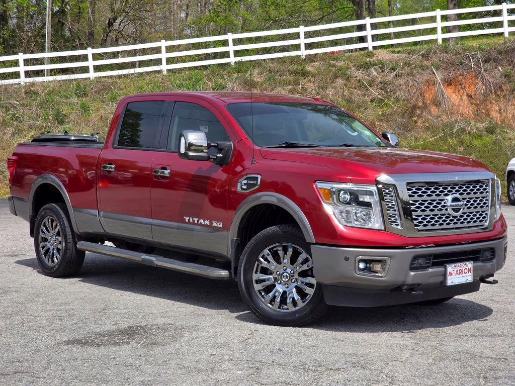 2019 Cayenne Red Metallic Nissan Titan XD Platinum Reserve 4X4 Truck