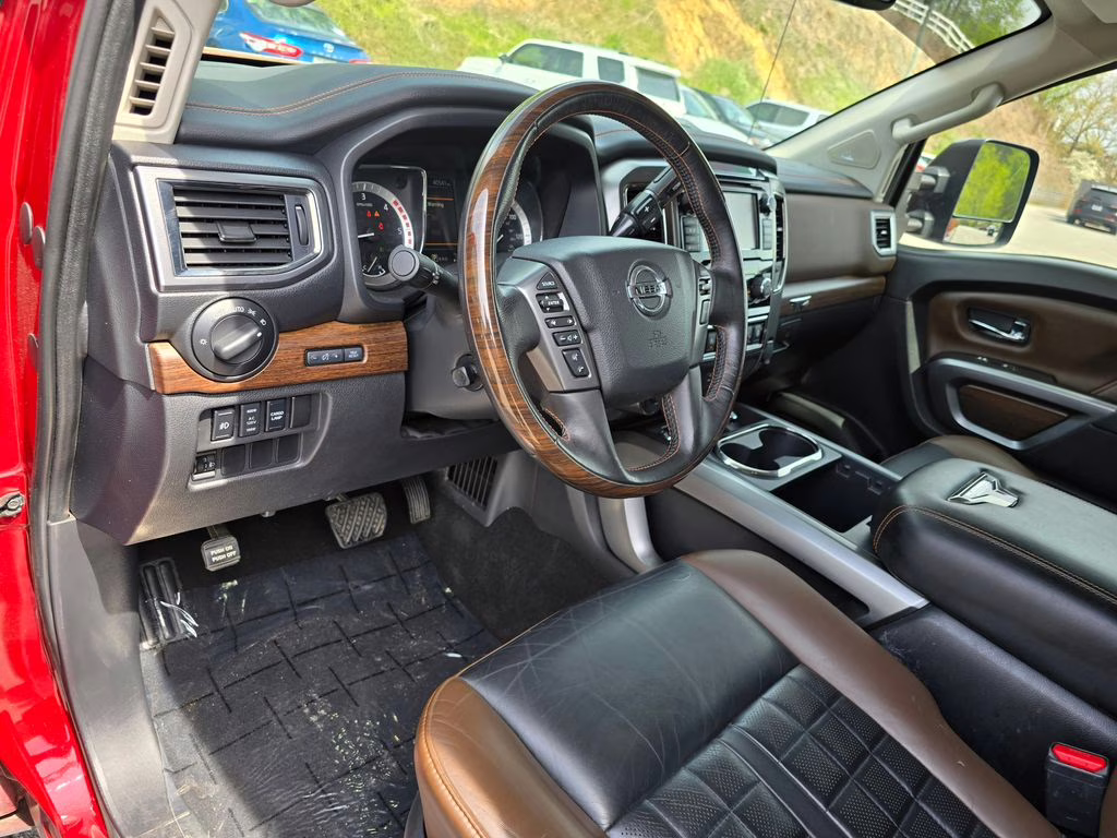2019 Cayenne Red Metallic Nissan Titan XD Platinum Reserve 4X4 Truck