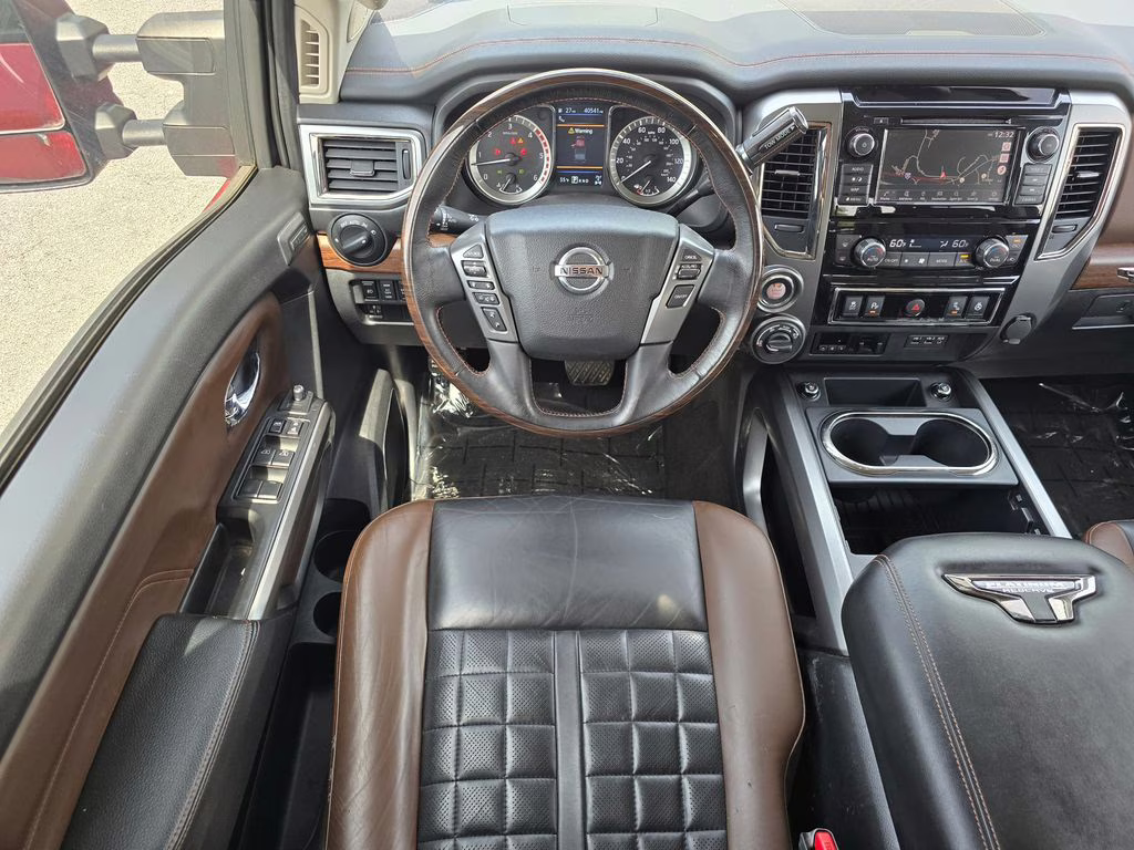 2019 Cayenne Red Metallic Nissan Titan XD Platinum Reserve 4X4 Truck