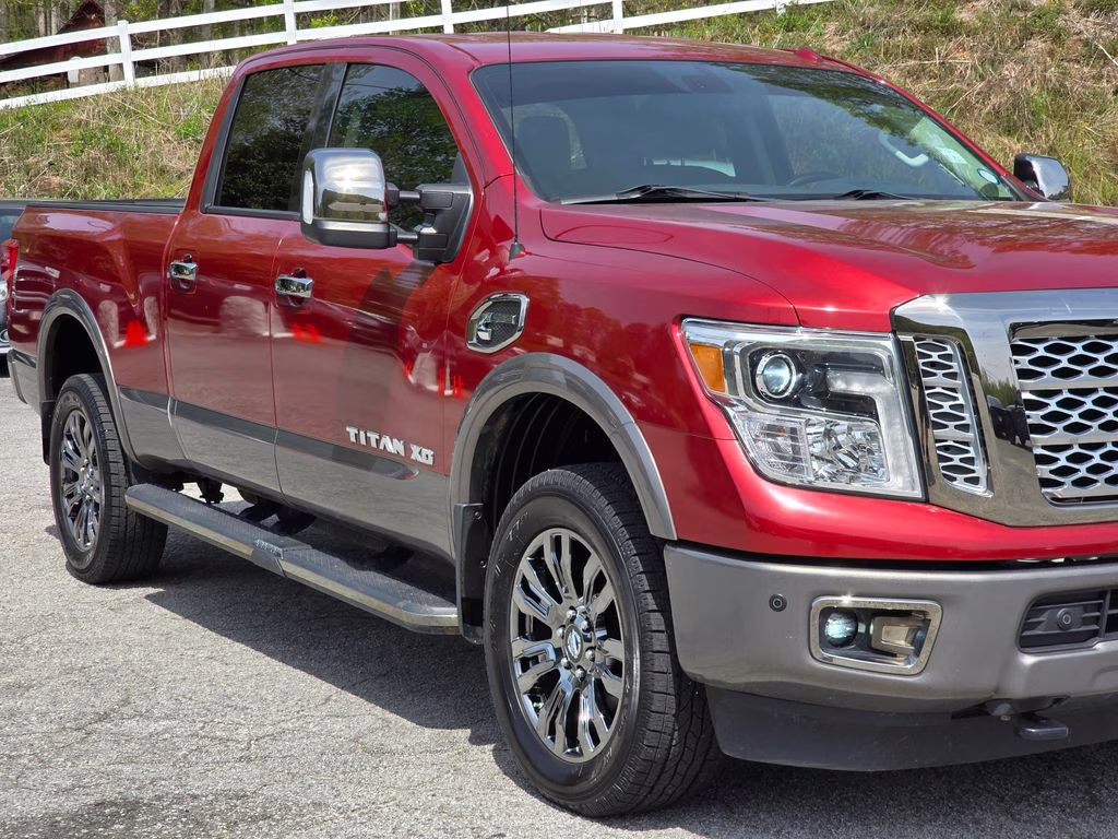 2019 Cayenne Red Metallic Nissan Titan XD Platinum Reserve 4X4 Truck