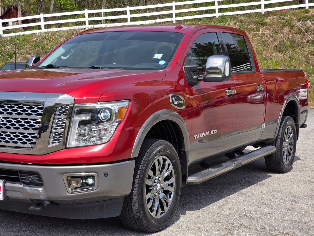 2019 Cayenne Red Metallic Nissan Titan XD Platinum Reserve 4X4 Truck