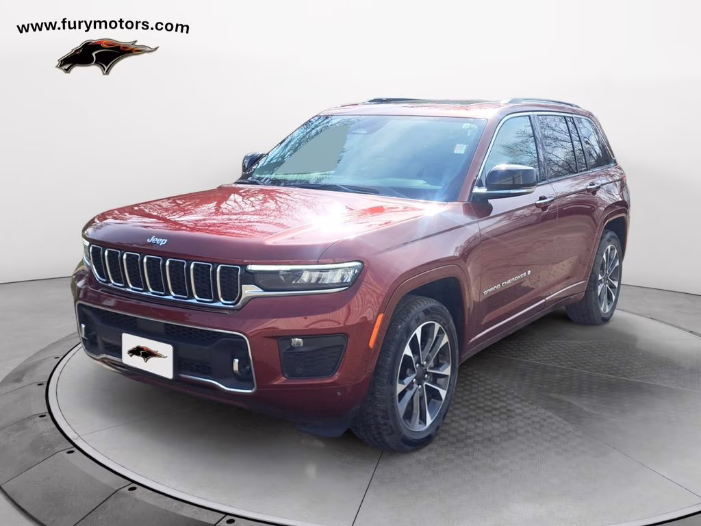 2023 Velvet Red Pearlcoat Jeep Grand Cherokee Overland w/Rear Seat Video Pkg 4X4 SUV