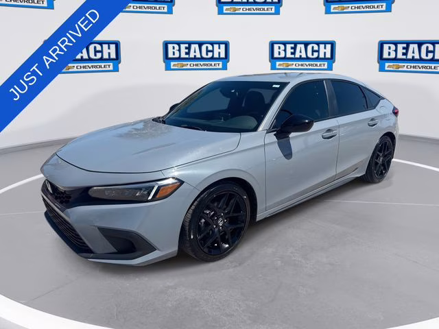 2024 Morning Mist Metallic Honda Civic Sport FWD Hatchback