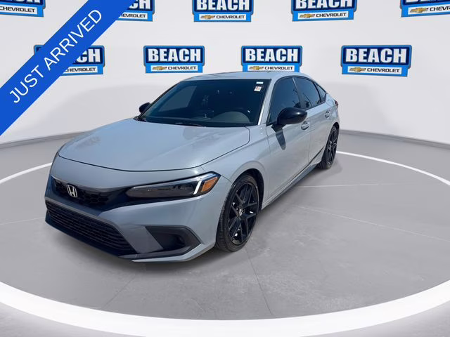 2024 Morning Mist Metallic Honda Civic Sport FWD Hatchback