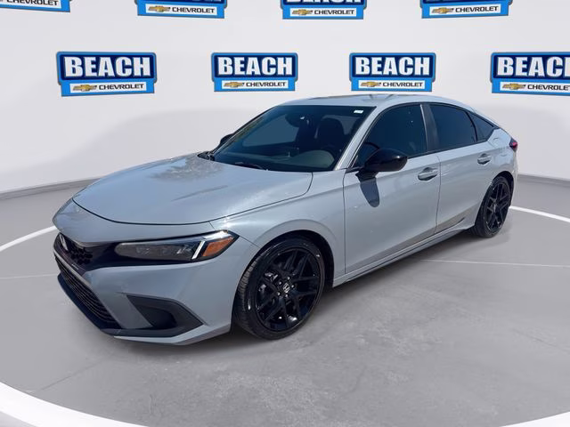 2024 Morning Mist Metallic Honda Civic Sport FWD Hatchback