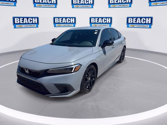 2024 Morning Mist Metallic Honda Civic Sport FWD Hatchback