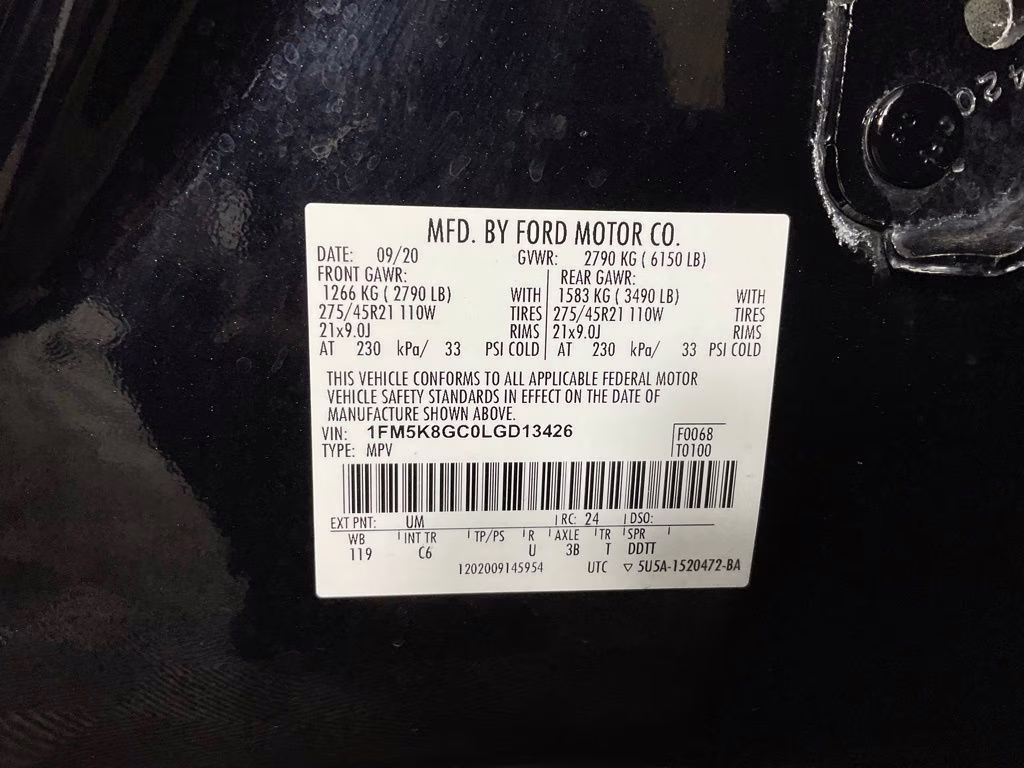 2020 Black Metallic Ford Explorer ST 4X4 SUV