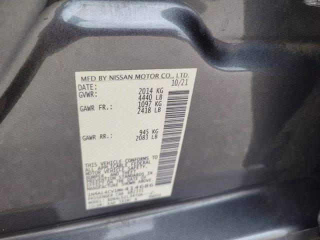 2021 Gun Metallic Nissan Altima 2.0 SR FWD Sedan