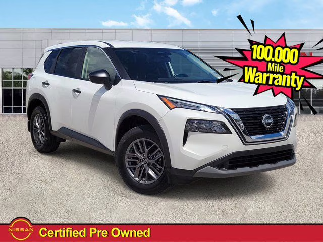 2023 Glacier White Nissan Rogue S FWD SUV