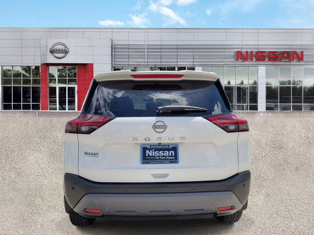 2023 Glacier White Nissan Rogue S FWD SUV