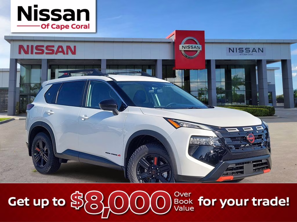 2026 Everest White Pearl Tricoat Nissan Rogue Rock Creek AWD SUV