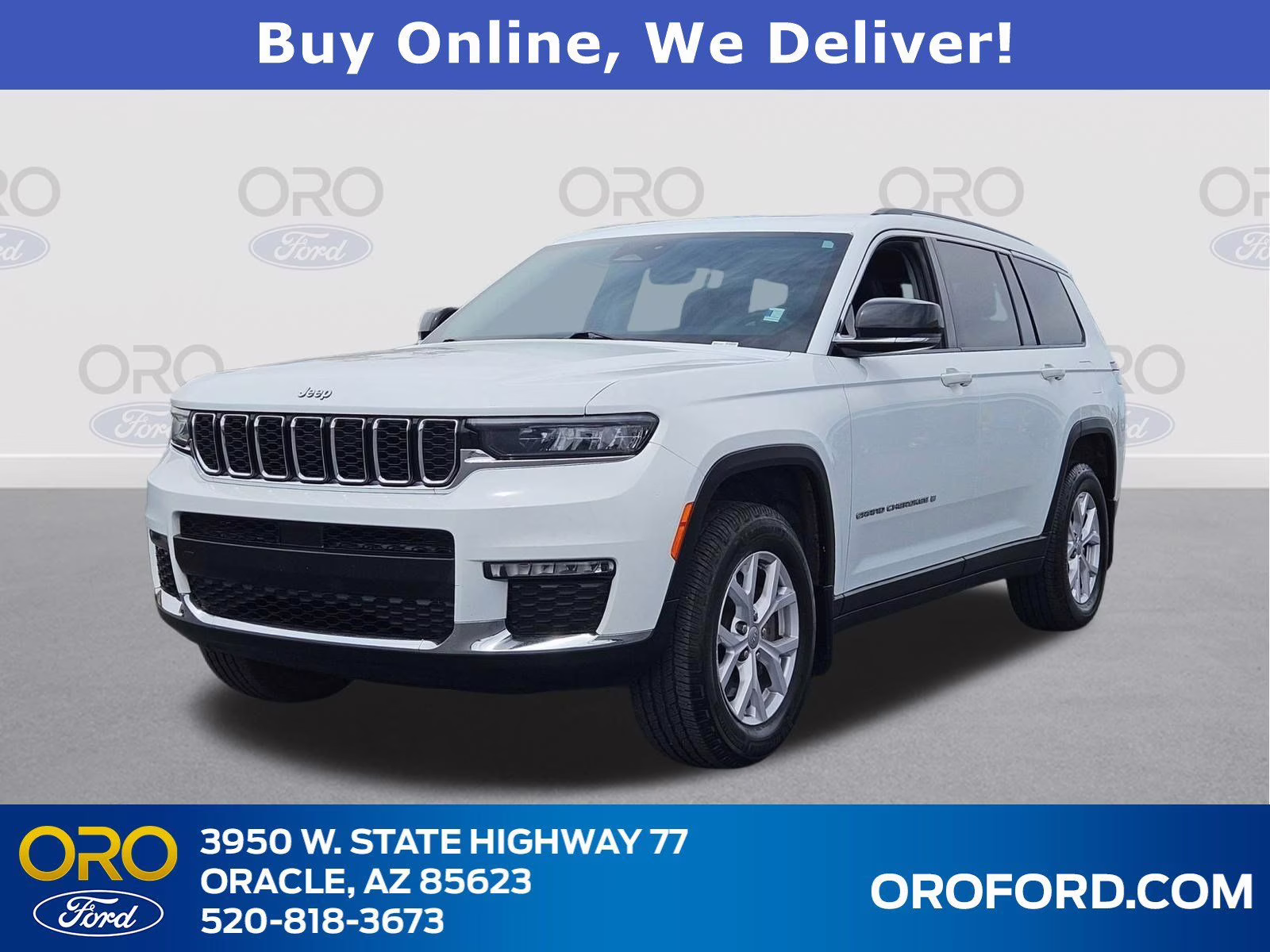 2021 Bright White Clearcoat Jeep Grand Cherokee L Limited 4X4 SUV