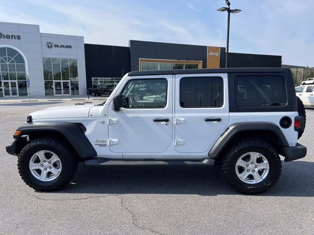 2021 Bright White Clearcoat Jeep Wrangler Unlimited Sport S 4X4 Convertible