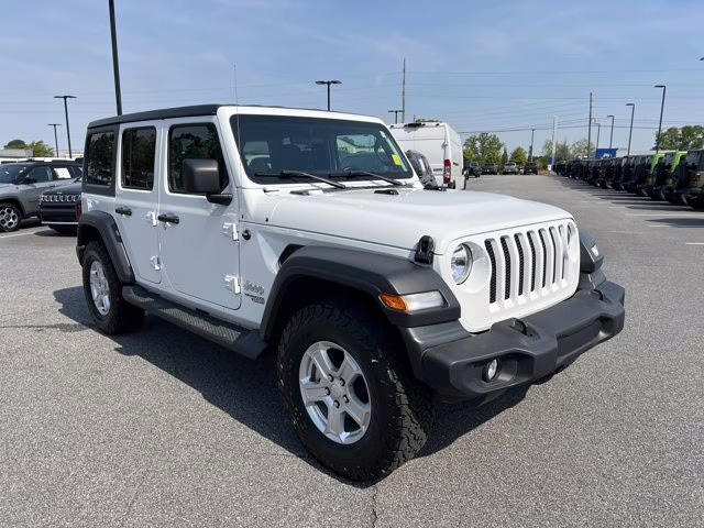 2021 Bright White Clearcoat Jeep Wrangler Unlimited Sport S 4X4 Convertible