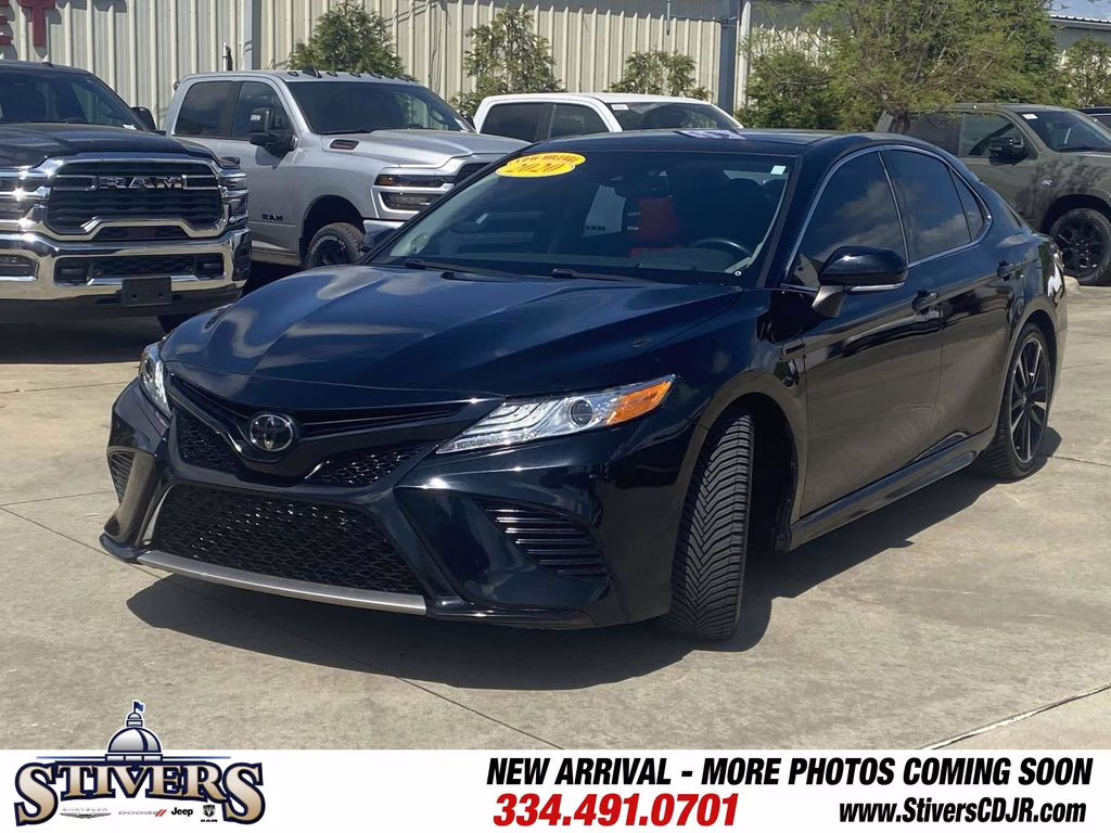 2020 Midnight Black Metallic Toyota Camry XSE V6 FWD Sedan