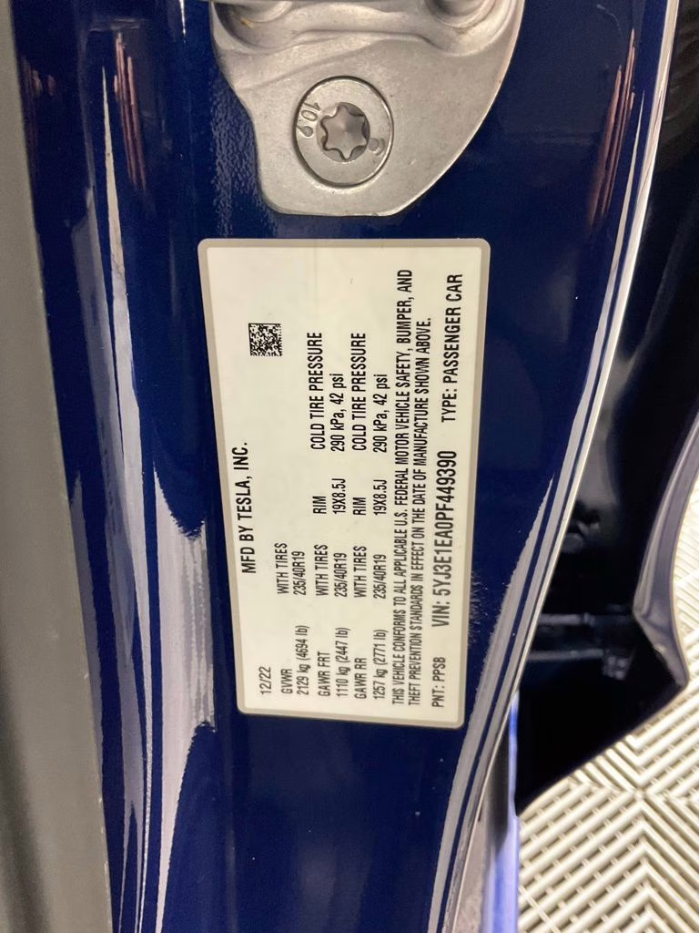 2023 Gray Tesla Model 3 Base RWD Sedan