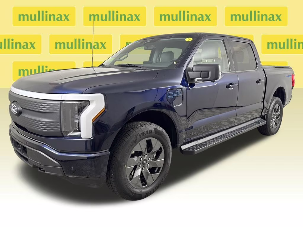 2025 Antimatter Blue Metallic Ford F-150 Lightning Flash AWD Truck