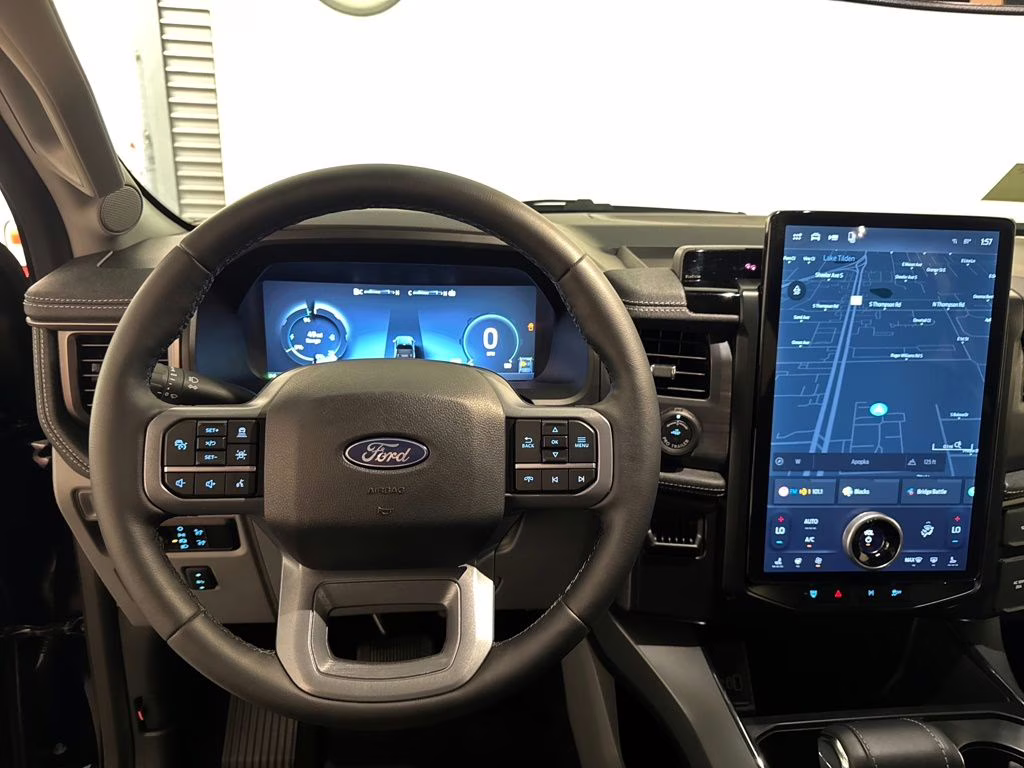 2025 Antimatter Blue Metallic Ford F-150 Lightning Flash AWD Truck