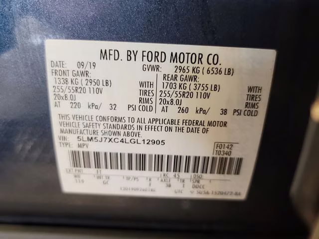 2020 Blue Diamond Metallic Lincoln Aviator Reserve AWD SUV