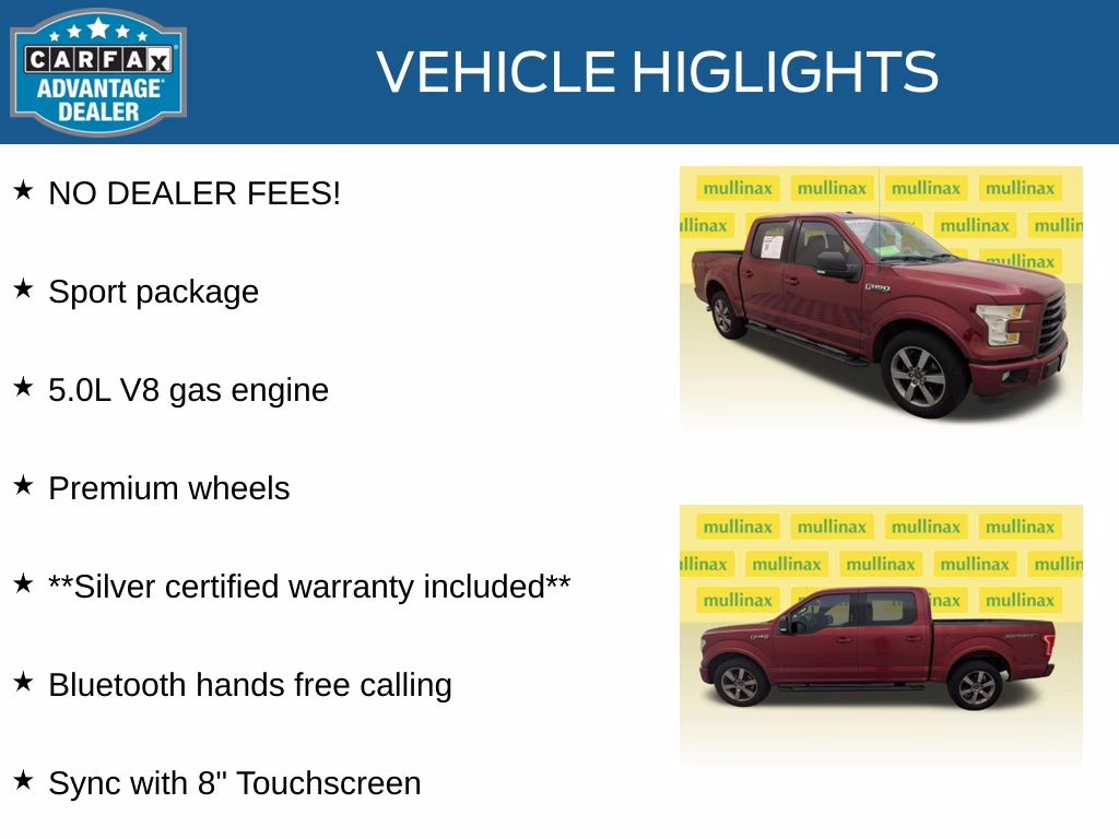 2015 Ruby Red Metallic Tinted Clearcoat Ford F-150 XLT RWD Truck