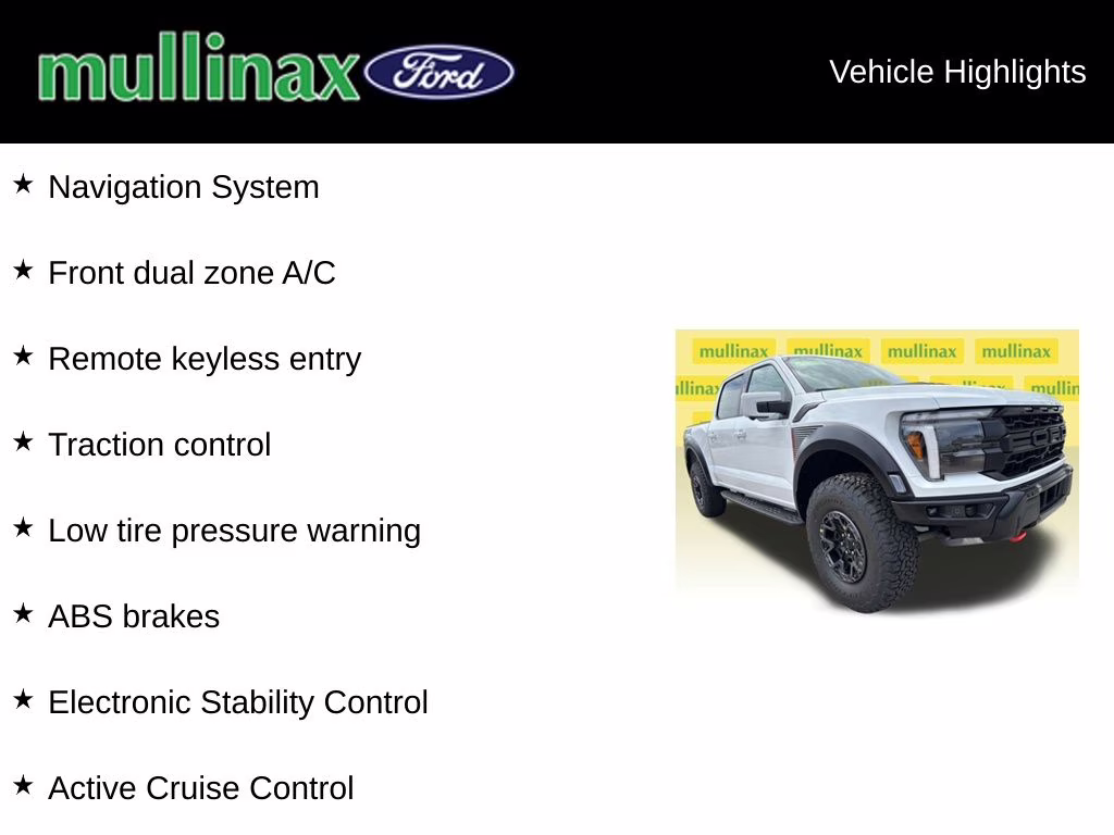 2026 Oxford White Ford F-150 Raptor R 4X4 Truck