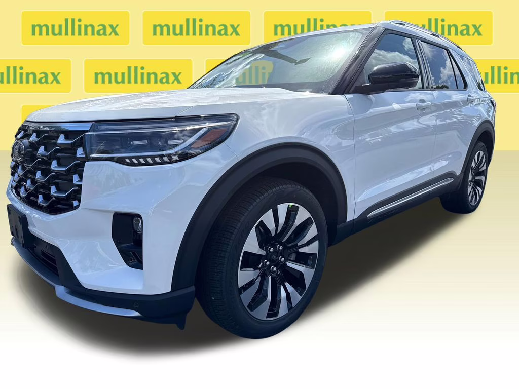 2026 Star White Metallic Tri-Coat Ford Explorer Platinum 4X4 SUV