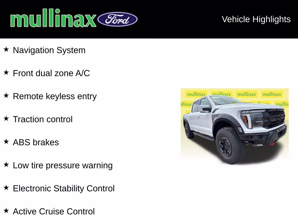 2026 Oxford White Ford F-150 Raptor R 4X4 Truck