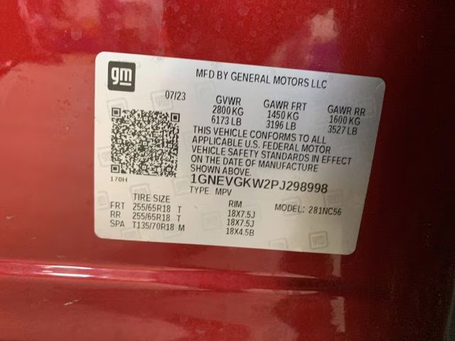 2023 Radiant Red Tintcoat Chevrolet Traverse LT AWD SUV