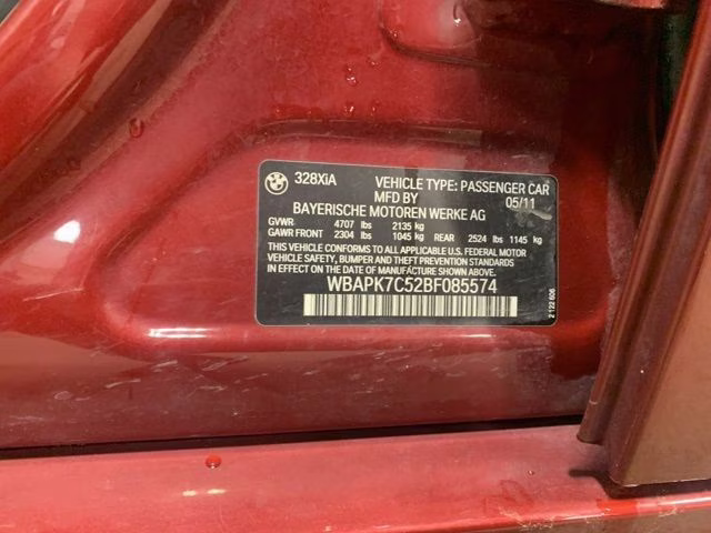 2011 Red Metallic BMW 3 Series 328i xDrive AWD Sedan
