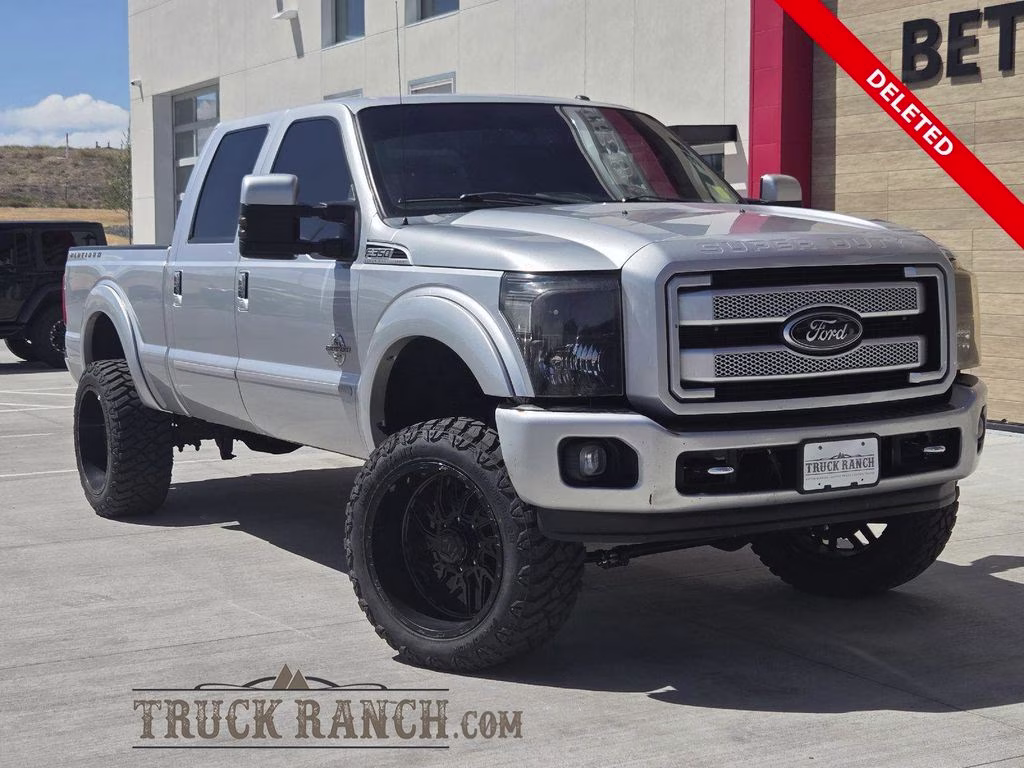 2016 Silver Ford Super Duty F-350 SRW Platinum 4X4 Truck